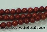 CTG48 15.5 inches 2mm round tiny red brick beads wholesale