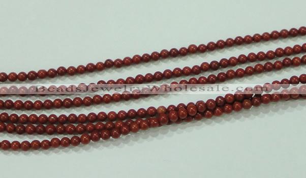 CTG48 15.5 inches 2mm round tiny red brick beads wholesale