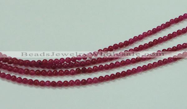 CTG57 15.5 inches 2mm round tiny dyed white jade beads wholesale