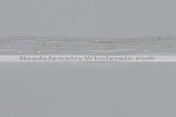 CTG603 15.5 inches 2mm faceted round white moonstone beads