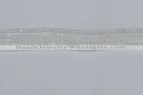 CTG604 15.5 inches 3mm faceted round white moonstone beads