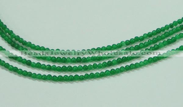 CTG61 15.5 inches 2mm round tiny dyed white jade beads wholesale