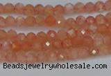 CTG610 15.5 inches 3mm faceted round golden sunstone beads