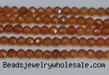 CTG615 15.5 inches 2mm faceted round orange garnet beads