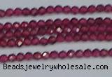 CTG617 15.5 inches 2mm faceted round mozambique red garnet beads