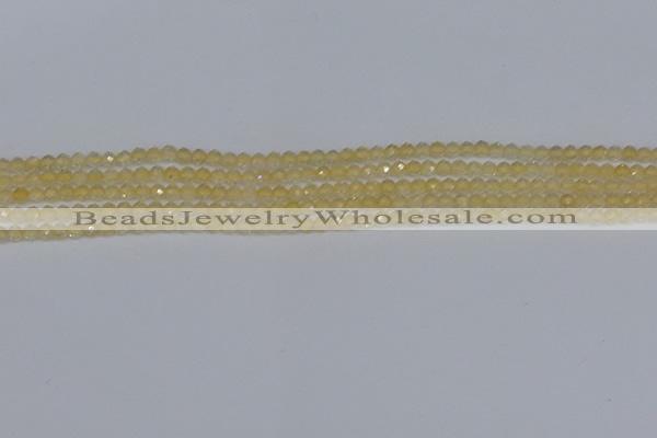 CTG623 15.5 inches 2mm faceted round citrine gemstone beads