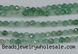 CTG627 15.5 inches 2mm faceted round green strawberry quartz beads