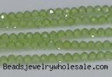 CTG629 15.5 inches 2mm faceted round peridot gemstone beads