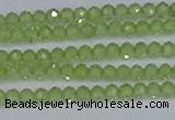 CTG630 15.5 inches 3mm faceted round peridot gemstone beads