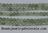 CTG633 15.5 inches 2mm faceted round green rutilated quartz beads