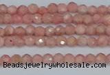 CTG654 15.5 inches 3mm faceted round Argentina rhodochrosite beads