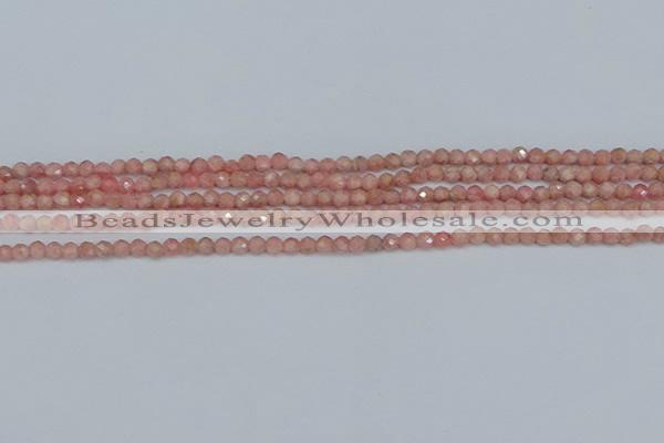 CTG654 15.5 inches 3mm faceted round Argentina rhodochrosite beads