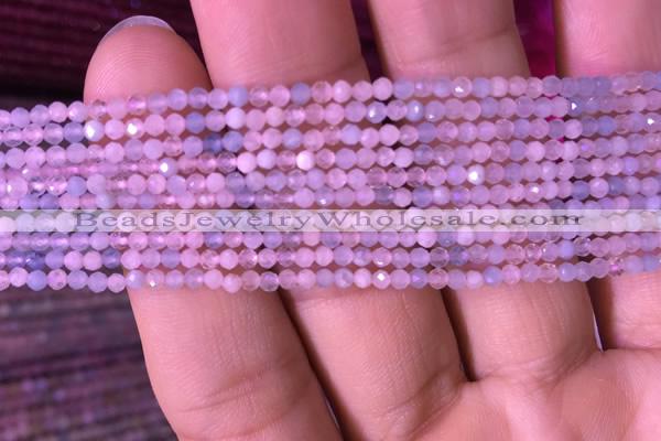 CTG710 15.5 inches 2mm faceted round tiny morganite beads