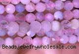 CTG711 15.5 inches 3mm faceted round tiny morganite beads