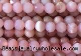 CTG733 15.5 inches 3mm faceted round tiny pink opal beads