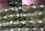 CTG745 15.5 inches 4mm faceted round tiny prehnite beads