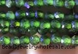 CTG748 15.5 inches 3mm faceted round tiny diopside beads