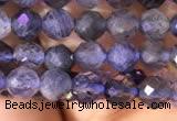 CTG756 15.5 inches 5mm faceted round tiny iolite gemstone beads