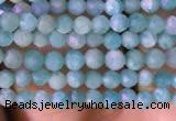 CTG764 15.5 inches 2mm faceted round tiny amazonite gemstone beads