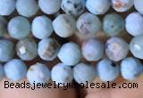 CTG771 15.5 inches 5mm faceted round tiny larimar gemstone beads