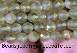 CTG813 15.5 inches 4mm faceted round tiny prehnite beads