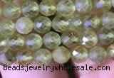 CTG814 15.5 inches 5mm faceted round tiny prehnite beads