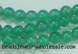 CTG83 15.5 inches 3mm round grade AA tiny green agate beads wholesale