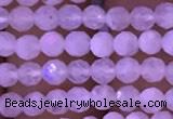 CTG831 15.5 inches 3mm faceted round tiny white moonstone beads