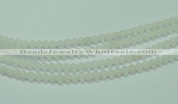 CTG84 15.5 inches 3mm round tiny white jade beads wholesale