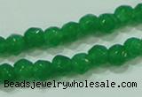 CTG87 15.5 inches 3mm faceted round tiny dyed white jade beads wholesale