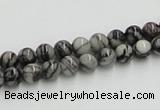 CTJ02 16 inches 6mm round black water jasper beads wholesale