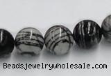 CTJ03 16 inches 14mm round black water jasper beads wholesale