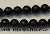 CTO103 15.5 inches 10mm round natural black tourmaline beads