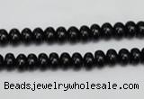 CTO117 15.5 inches 5*8mm rondelle black tourmaline beads