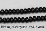 CTO118 15.5 inches 6*10mm rondelle black tourmaline beads