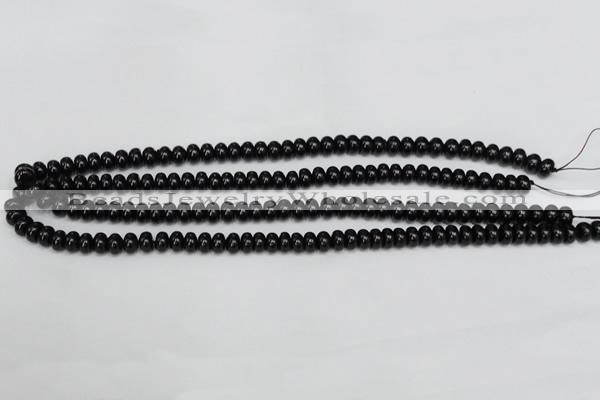 CTO120 15.5 inches 8*12mm rondelle black tourmaline beads