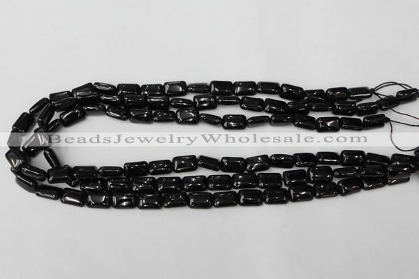 CTO124 15.5 inches 8*12mm rectangle black tourmaline beads