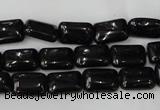 CTO126 15.5 inches 12*16mm rectangle black tourmaline beads