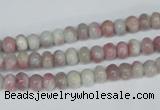 CTO200 15.5 inches 4*6mm rondelle pink tourmaline gemstone beads