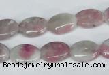 CTO203 15.5 inches 10*14mm oval pink tourmaline gemstone beads