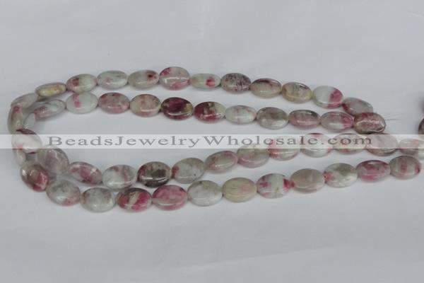 CTO204 15.5 inches 12*16mm oval pink tourmaline gemstone beads