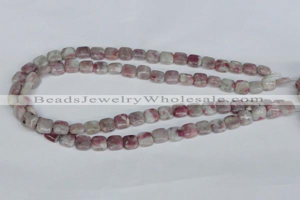 CTO208 15.5 inches 16*16mm square pink tourmaline gemstone beads