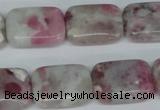 CTO212 15.5 inches 15*20mm rectangle pink tourmaline gemstone beads