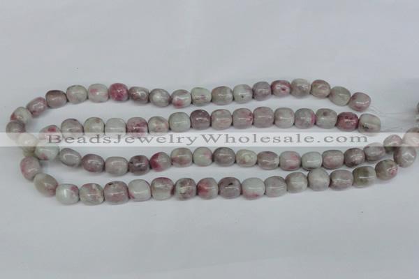 CTO220 15.5 inches 9*11mm nugget pink tourmaline gemstone beads