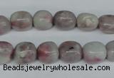 CTO221 15.5 inches 12*14mm nugget pink tourmaline gemstone beads