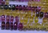 CTO304 15.5 inches 2.5*4mm faceted rondelle tourmaline beads