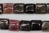 CTO388 15.5 inches 12*12mm square natural tourmaline beads wholesale