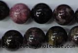 CTO458 15.5 inches 13mm round natural tourmaline gemstone beads