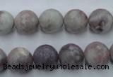 CTO484 15.5 inches 12mm faceted round pink tourmaline gemstone beads