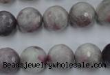 CTO485 15.5 inches 14mm faceted round pink tourmaline gemstone beads